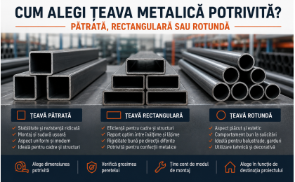 Cum alegi teava metalica potrivita patrata rectangulara sau rotunda